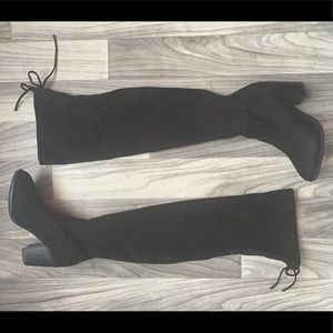 Thigh-High Forever Black Boots